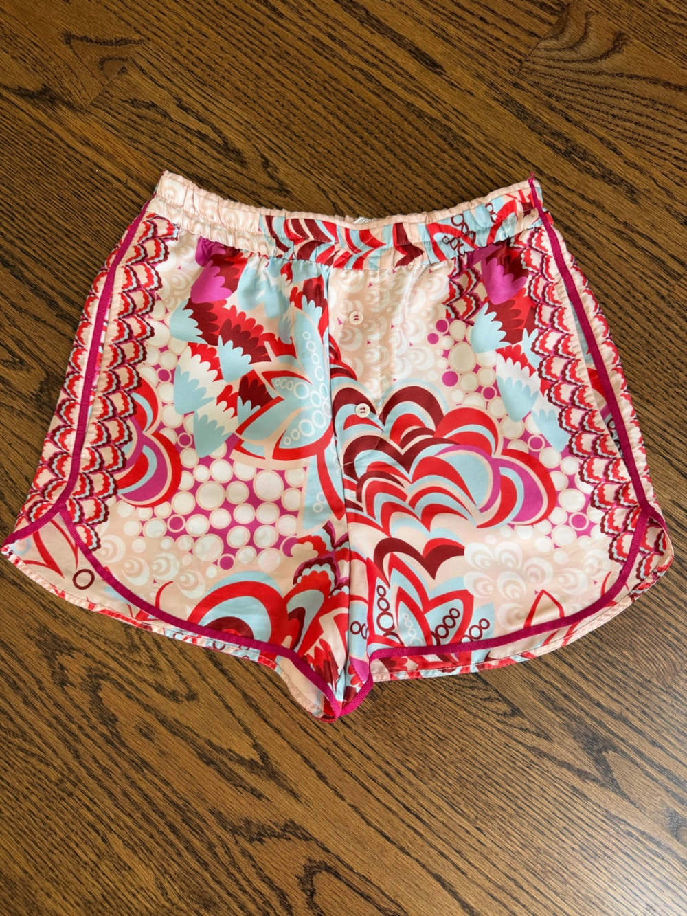 Zara printed satin shorts